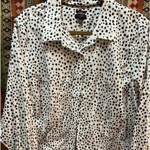 PS black/gold/white tailored long sleeve shirt